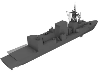 Halifax Class Frigate 3D Model