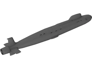 Yasen Class Submarine 3D Model