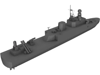 As-Siddiq class missile boat 3D Model