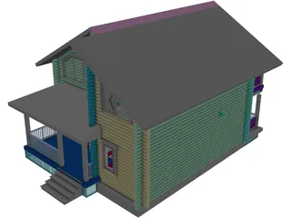 Wooden House 3D Model