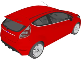 Ford Fiesta 3-door (2009) 3D Model