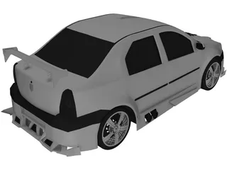 Dacia Logan Tuning 3D Model