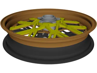 Motorcycle Rim Racing 3D Model