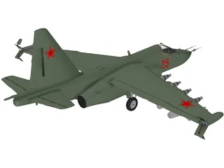 Sukhoi Su-25 Frogfoot 3D Model