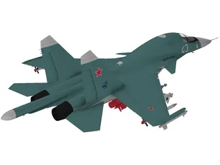 Sukhoi Su-34 Fullback 3D Model