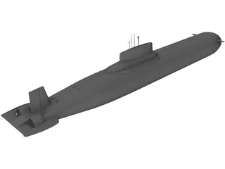 Nuclear Submarine 3D Model