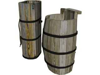 Grapes Baskets 3D Model