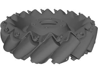 Mecanum Wheel Left 3D Model