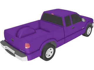 Chevrolet S10 3 Door Extended Cab (1998) 3D Model