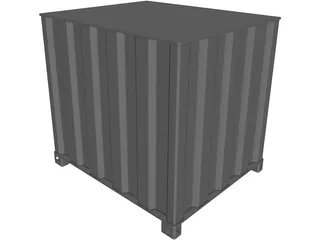 Shipping Cargo Square Container 3D Model