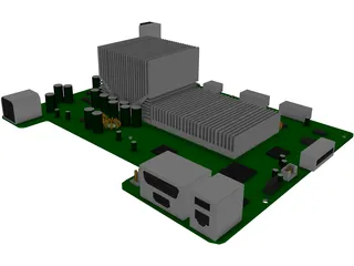 Xbox 360 Jasper Motherboard 3D Model