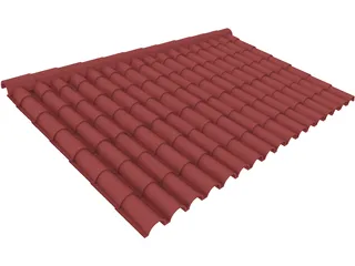 Spanish Roof Tiles 3D Model