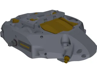 Brake Caliper Alcon GT 3D Model