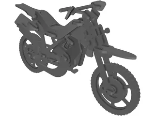 Plywood Motorcycle Enduro 3D Model