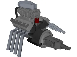 Engine 392 Hemi 3D Model