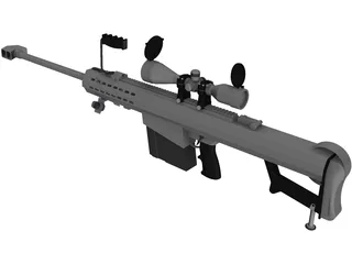 M107 Barrett 3D Model