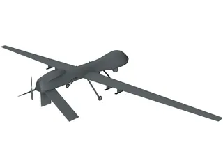 General Atomics MQ-1C Sky Warrior UAV 3D Model