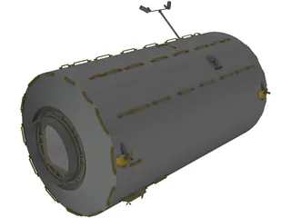 ISS Lab Module 3D Model