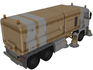 MAN TGA Street Cleaning Truck 3D Model