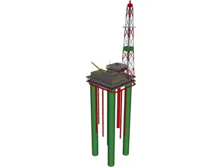 Oil Platform 3D Model