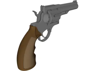 Smith and Wesson Revolver 3D Model