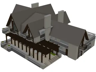 Victorian (Tudor) Style Cottadge 3D Model