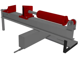 I Beam Log Splitter 3D Model