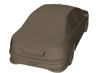 Peugeot 206 HDI Sedan 3D Model