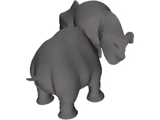Shisho Elephant 3D Model