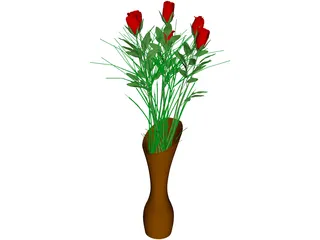 Vase with Flowers 3D Model