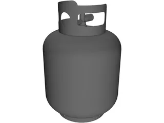 Propane Cylinder, 20 lb 3D Model