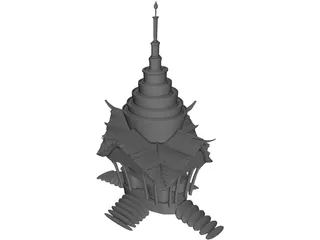 Thai Temple 3D Model