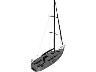 Sailboat Yacht 3D Model