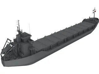 Cargo Ship Wagborg 3D Model