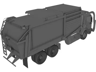 Garbage Truck 3D Model