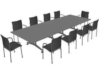 Wilkhahn 440 Meeting Room Table 3D Model