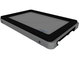 SSD Intel 2.5 80Gb 3D Model