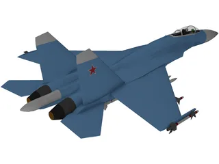 Sukhoi Su-27 Flanker 3D Model