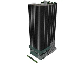 Tower with Skybar 3D Model