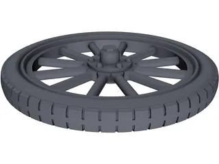 Wheel Rear Ford T 3D Model