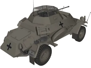 sd.kfz.222 3D Model