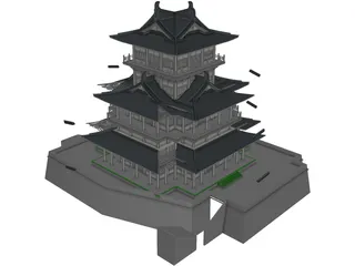 Shogun Japanese Castle 3D Model