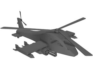 Toy Helicopter 3D Model