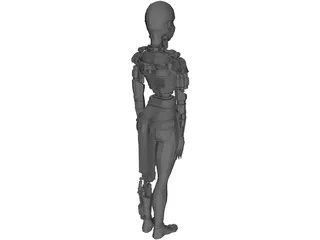 Female Cyborg 3D Model