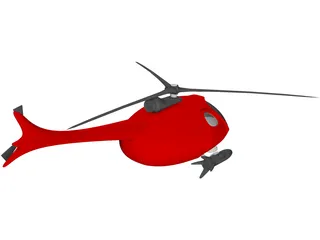 Helicopter New Concept Design 3D Model