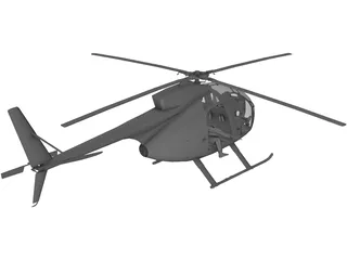 Hughes OH-6A Cayuse 3D Model