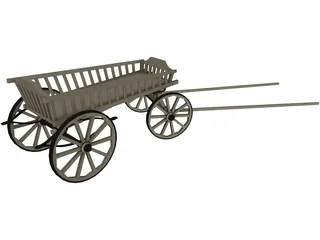 Stagecoach Cart 3D Model