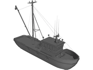 Fishing Boat 3D Model