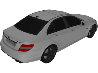 Mercedes-Benz C63 AMG (2009) 3D Model