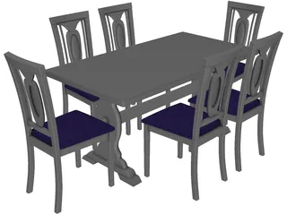 Table Chinese Style 3D Model